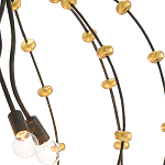 Люстра в форме шара с золотыми элементами на чёрном каркасе Arced Lines варинант исполнения - 1 | Loft Concept в Краснодаре