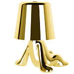 Настольная лампа фигурная золотого цвета с гладким абажуром Высота 17 см Sophia варинант исполнения - 6 | Loft Concept в Краснодаре