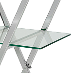 Стеллаж со стеклянными полками на стальном каркасе X-ray варинант исполнения - 4 | Loft Concept в Краснодаре