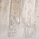 Люстра круглая с прозрачными стержнями разной длины Textured Glass Chandelier варинант исполнения - 8 | Loft Concept в Краснодаре