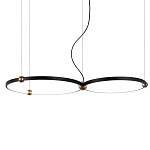 Люстра подвесная светодиодная черный металл Ring Horizontal варинант исполнения - 8 | Loft Concept в Краснодаре