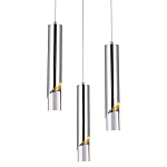 Подвесной светильник Metal Acrylic Tube Trio Chrome Hanging Lamp варинант исполнения - 1 | Loft Concept в Краснодаре
