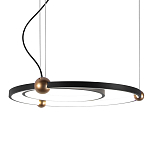 Люстра подвесная светодиодная черный металл Ring Horizontal варинант исполнения - 1 | Loft Concept в Краснодаре