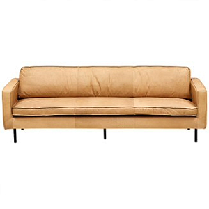 Диван Hubert Beige Leather Sofa