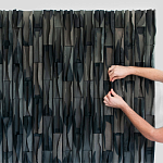 Современное Объемное Панно на стену Horizontal rhythmic waves варинант исполнения - 2 | Loft Concept в Краснодаре