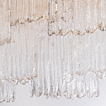 Люстра подвесная прямоугольная из рифленого стекла Fluted Glass Chandelier варинант исполнения - 1 | Loft Concept в Краснодаре