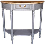 Полукруглая консоль в стиле прованс серая Margery Provence Grey Console варинант исполнения - 1 | Loft Concept в Краснодаре