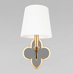 Бра с белым текстильным абажуром и фигурным основанием с зеркальной вставкой Vitorino варинант исполнения - 5 | Loft Concept в Краснодаре