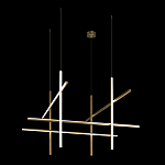 Люстра с 8-ю пересекающимися цилиндрическими плафонами на тонких тросах Trumpet tube варинант исполнения - 7 | Loft Concept в Краснодаре