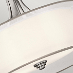 Люстра подвесная с двойным круглым плафоном из органзы и матового стекла Kichler варинант исполнения - 3 | Loft Concept в Краснодаре