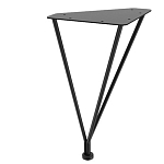 Стол журнальный c коричневой круглой столешницей на четырех черных ножках Charm Coffee Table варинант исполнения - 3 | Loft Concept в Краснодаре