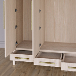 Большой Шкаф Primo Светлый дуб с 3 дверьми и 3 выдвижными ящиками варинант исполнения - 4 | Loft Concept в Краснодаре