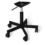 Стул с мягкой бирюзовой обивкой из велюра и подъемно-поворотным механизмом на черных колесиках Harper Turquoise варинант исполнения - 3 | Loft Concept в Краснодаре