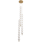 Подвесной светильник с плафонами в виде шаров из акрила Pearls Suspension Brass Cascade Hanging Lamp варинант исполнения - 1 | Loft Concept в Краснодаре
