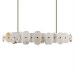 Подвесной светильник с фигурными элементами из белого алебастра Cryptocrystalline Stone варинант исполнения - 7 | Loft Concept в Краснодаре