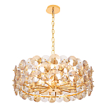 Люстра круглая золотого цвета с круглыми хрустальным элементами Solyria варинант исполнения - 4 | Loft Concept в Краснодаре