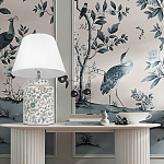 Настольная лампа цилиндрическая с цветочной росписью Lamp Flower Painting варинант исполнения - 6 | Loft Concept в Краснодаре