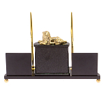 Настольный канцелярский набор из нефрита с декором в виде льва Golden Lion варинант исполнения - 3 | Loft Concept в Краснодаре