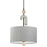 Люстра с серым тканевым плафоном Flourish варинант исполнения - 1 | Loft Concept в Краснодаре