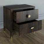 Тумба прикроватная с двумя ящиками Elsa Dreams Walnut варинант исполнения - 2 | Loft Concept в Краснодаре