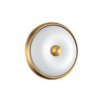 Бра круглое с матовым стеклянным плафоном и металлической окантовкой Soft Halo варинант исполнения - 3 | Loft Concept в Краснодаре