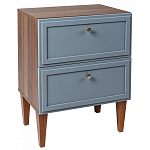 Тумба прикроватная серая из массива бука с 2-мя ящиками Wenge Light варинант исполнения - 1 | Loft Concept в Краснодаре