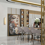 Бра в металлическом корпусе с рассеивателем из бежевого алебастра Cryptocrystalline Stone варинант исполнения - 2 | Loft Concept в Краснодаре