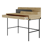 Стол письменный с выдвижным ящиком цвета древесины LEILA WORKING TABLE OAK ANTHRACITE варинант исполнения - 1 | Loft Concept в Краснодаре