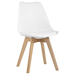 Стул с основой из пластика и мягким сиденьем Arvika White варинант исполнения - 1 | Loft Concept в Краснодаре