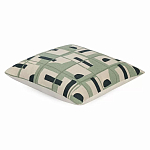 Подушка декоративная зеленого цвета с геометрическим рисунком Divine Abstractions варинант исполнения - 1 | Loft Concept в Краснодаре