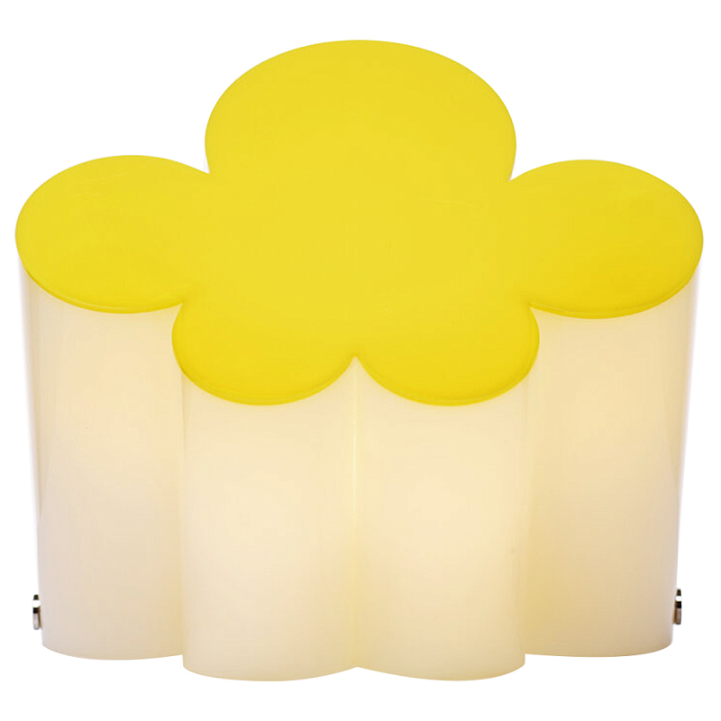 Настольная дизайнерская лампа Poltronova Passiflora Yellow Table Lamp Желтый Белый в Краснодаре | Loft Concept 