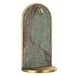 Настенный светильник зеленого цвета с бронзовой рамкой овальной формы с полкой Herbarium  варинант исполнения - 1 | Loft Concept в Краснодаре