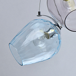 Люстра каскадная с 9-ю разноцветными стеклянными плафонами Kaleido варинант исполнения - 5 | Loft Concept в Краснодаре