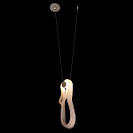 Подвесной светильник белого цвета с изогнутым плафоном Flow Loop варинант исполнения - 3 | Loft Concept в Краснодаре