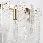 Бра с металлическим основанием золотого цвета и хрустальными подвесками Textured Glass варинант исполнения - 6 | Loft Concept в Краснодаре