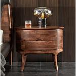 Прикроватный столик из дерева с 2-мя ящиками Moon Walnut Furniture варинант исполнения - 2 | Loft Concept в Краснодаре