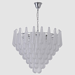 Люстра с подвесками из рифленного стекла в форме капель Textured Glass Chandelier варинант исполнения - 10 | Loft Concept в Краснодаре