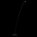 Торшер с изогнутой черной металлической стойкой и цилиндрическим плафоном Davide Groppi варинант исполнения - 2 | Loft Concept в Краснодаре