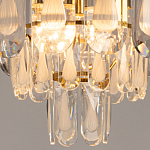 Люстра многоярусная с овальными прозрачными подвесками 28 см Harmonica варинант исполнения - 5 | Loft Concept в Краснодаре