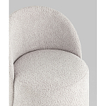 Пуф Loreen со спинкой вращающийся букле светло-серый варинант исполнения - 2 | Loft Concept в Краснодаре