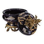 Шкатулка черного цвета с бронзовым ангелом Eden Garden варинант исполнения - 4 | Loft Concept в Краснодаре