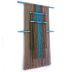 Дизайнерское Панно Макраме из хлопковых нитей Japan Wall Panel Blue варинант исполнения - 1 | Loft Concept в Краснодаре