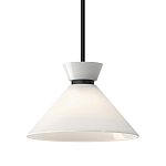Подвесной светильник с белым стеклянным конусным плафоном Alora Mood варинант исполнения - 1 | Loft Concept в Краснодаре