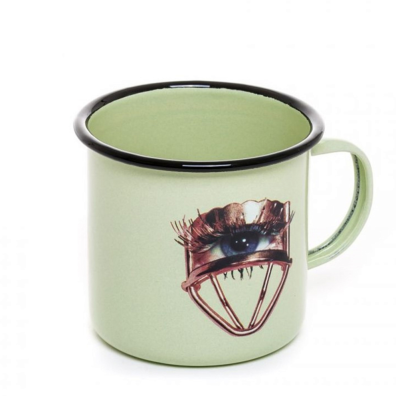 Кружка Seletti Mug Eye Салатовый Коричневый в Краснодаре | Loft Concept 