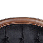 Кресло с мягкой обивкой из черного велюра на 4-х деревянных ножках Evelyn Classical Armchair варинант исполнения - 4 | Loft Concept в Краснодаре