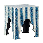 Приставной столик с инкрустацией раковинами устриц Bone Inlay варинант исполнения - 6 | Loft Concept в Краснодаре