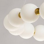 Люстра круглая с матовыми белыми шарами PEARLS Suspension варинант исполнения - 10 | Loft Concept в Краснодаре