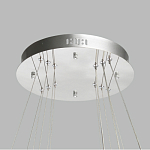 Люстра с тремя кольцами цвета хром и прозрачными хрустальными шарами по периметру Sacramento Transparent Balls Chandelier варинант исполнения - 11 | Loft Concept в Краснодаре