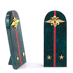 Сувенир Погон МВД из натурального камня змеевик Souvenir Epaulets варинант исполнения - 2 | Loft Concept в Краснодаре