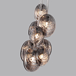 Люстра подвесная с 8-ю круглыми плафонами из рельефного стекла Disc Light варинант исполнения - 3 | Loft Concept в Краснодаре